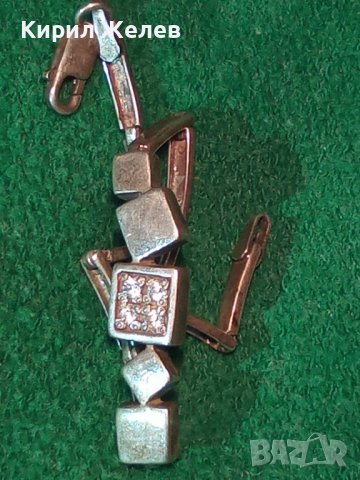 АРИСТОКРАТИЧНА СРЕБЪРНА АРТ ГРИВНА СРЕБРО925 Част От КОМЛЕКТ ИНКРУСТИРАНО с ФАСЕТИРАНИ ЦИРКОНИ 33156, снимка 5 - Гривни - 39568440