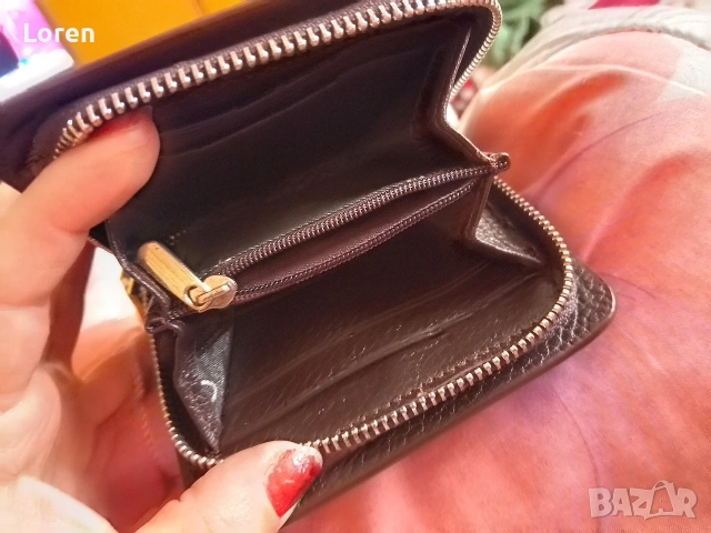 Ново!Дамско портмоне еко кожа кафяв цвят, снимка 3 - Портфейли, портмонета - 53364298