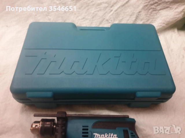 Ударна дрелка MAKITA HP1640 Като нов, оригиналният калъф е включен, снимка 4 - Бормашини - 52030491