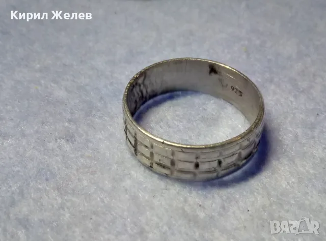 СТИЛНА ВИНТИДЖ АРТ ОРНАМЕНТИКА СРЕБЪРНА ХАЛКА ПРЪСТЕН СРЕБРО 925 МАЙСТОРСКА РАБОТА 48608, снимка 9 - Пръстени - 50337643