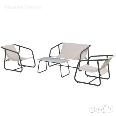 Комплект градински мебели Outsunny от 4 части, снимка 9 - Градински мебели, декорация  - 53716717