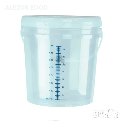 Прозрачна пластмасова градуирана кофа, Обем 10л. Деление 100 мл., 4350, снимка 2 - Друго търговско оборудване - 50699258