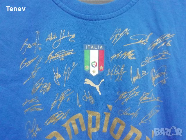 Italy World Cup 2006 Puma оригинална тениска с автографи Campioni 4 Del Mundo Италия , снимка 4 - Тениски - 41914040