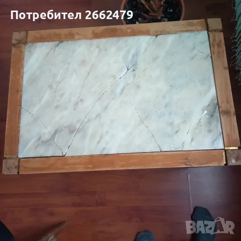 Продавам  помощна масичка с мраморен плот. , снимка 5 - Маси - 48343326