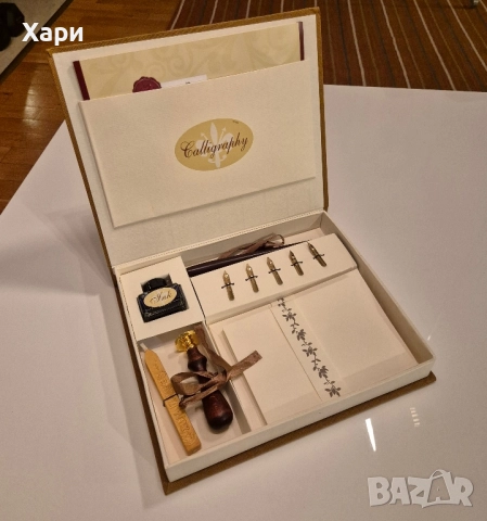 Комплект за калиграфия, Crelando, черен, 30 части, снимка 8 - Ученически пособия, канцеларски материали - 51897942