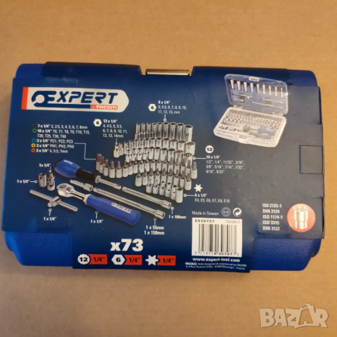 EXPERT BY FACOM 1/4 drive гедоре /гидория 73части къси дълги вложки камъни комплект, снимка 6 - Гедорета - 52914955