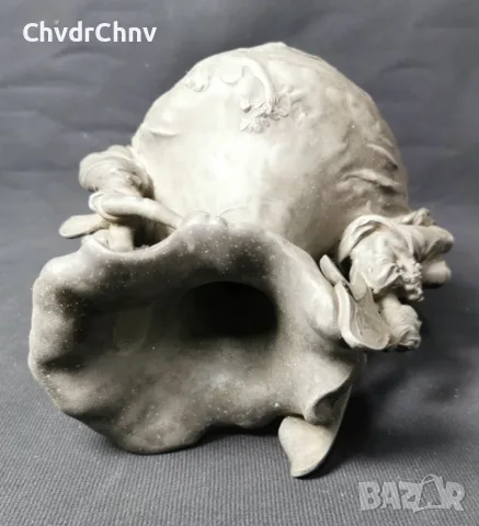 Франция 1900-те/28см-5кг/стара френска фигурална ваза с феи/калай, снимка 14 - Вази - 55846201