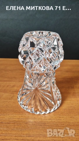 Масивна кристална вазичка, снимка 2 - Вази - 53774369
