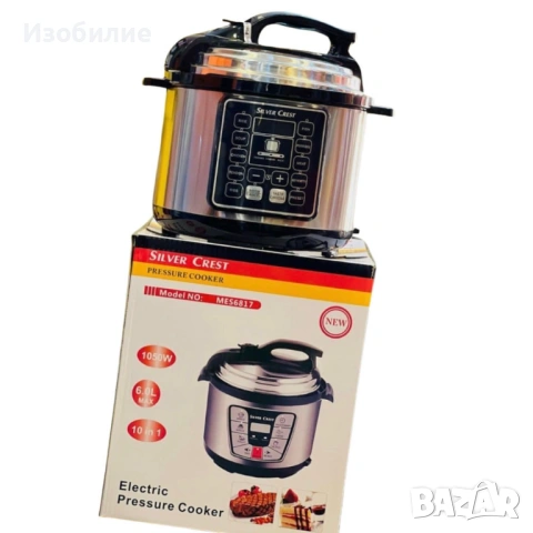 Мултифункционален електрически уред за готвене под налягане Silver Crest 10 в 1, снимка 3 - Мултикукъри - 53040774