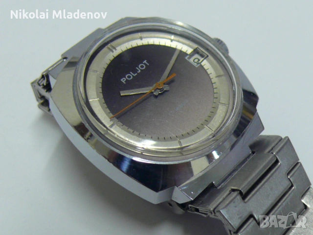 Съветски Полет/POLJOT Мъжки ръчен часовник, работещ! С дата, снимка 10 - Мъжки - 53067026