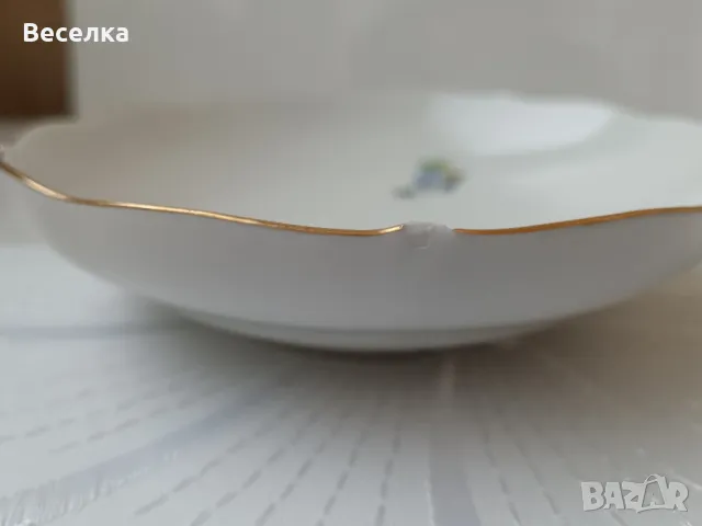 Meissen, чинийка/купичка, маркировка кръстосани мечове , снимка 4 - Антикварни и старинни предмети - 48438658