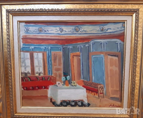 Стара картина "Възрожденска стая"