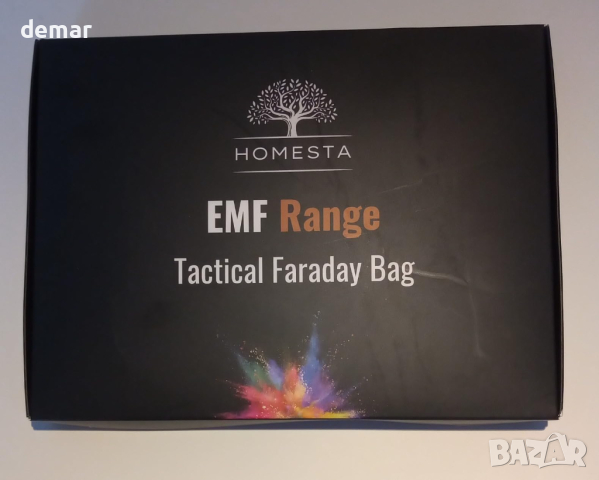 HOMESTA Унисекс чанта със защита от EMF, за телефони и дребни предмети, 18,5см х 13,5см, черна, снимка 7 - Чанти - 44535641