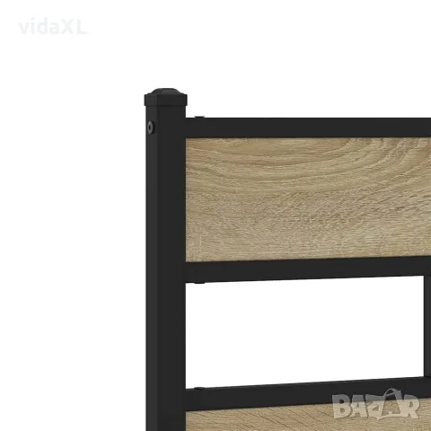 vidaXL Метална рамка за легло, без матрак, сонома дъб, 120x200 см, снимка 8 - Спални и легла - 56147570