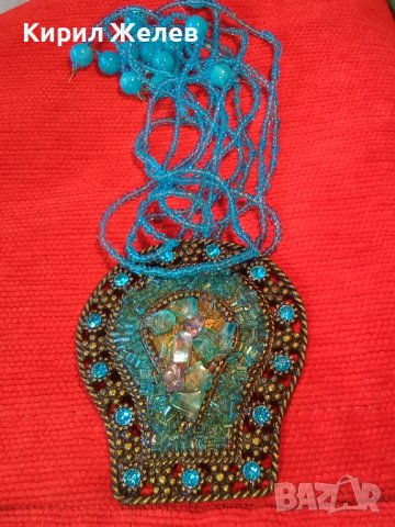 ЕТНО - СТИЛ МЕСИНГОВО МЪНИСТЕНО АЖУРНО БИЖУ НАКИТ ВИСУЛКА с КРИСТАЛЧЕТА 27900, снимка 17 - Други - 37095191