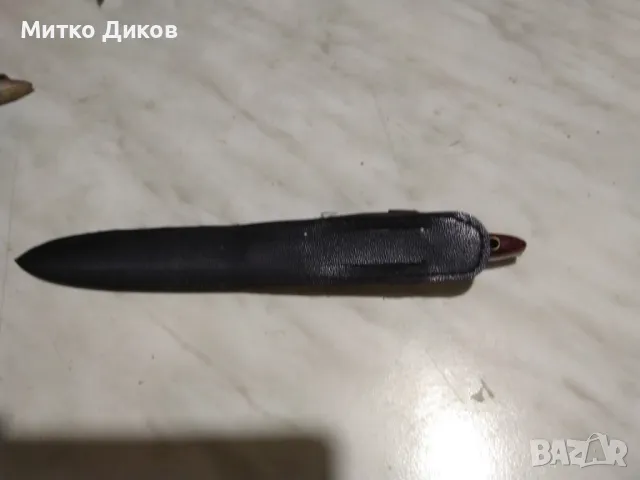 Кама едностранна италиаанска маркова на Black Fox с кожено калъвче 19 см на 9см острие, снимка 3 - Оборудване и аксесоари за оръжия - 48299449