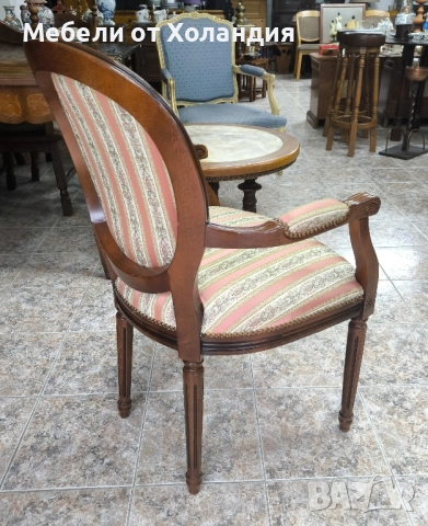 Кресло Луи XVI "медальон", снимка 5 - Дивани и мека мебел - 52377792