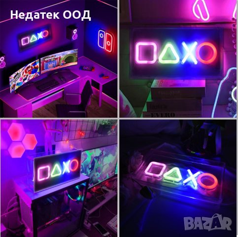 LED панел, Neon Colorful Gamer, 23x12.7см, снимка 3 - Други стоки за дома - 40733196