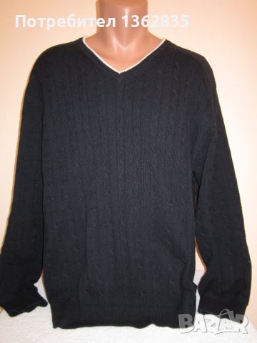 НОВ луксозен тъмно син яхтаджийски шпиц пуловер ANDREW JAMES размер XL , снимка 2 - Пуловери - 42728124