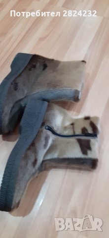 Боти естествена кожа  и естествен косъм , снимка 1