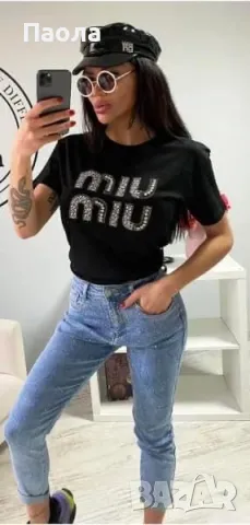 Дамска тениска Miu Miu , снимка 3 - Тениски - 47800811
