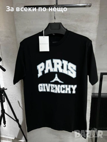 Givenchy Мъжка Черна Тениска👕Мъжка Блуза С Къс Ръкав В Черен Цвят Живенши Код MensPoint20