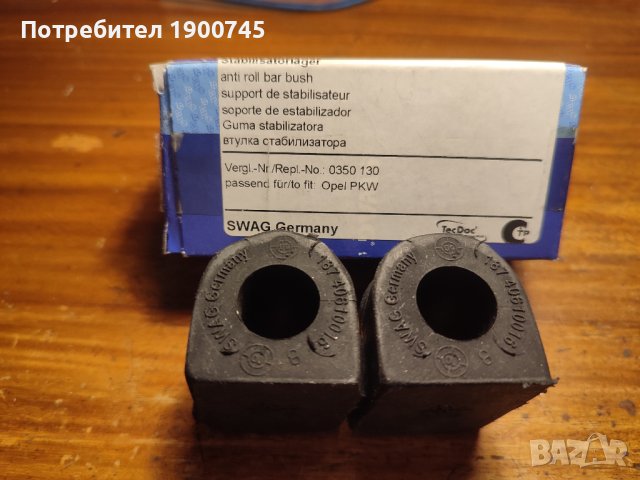 Тампони задна стабилизираща щанга Swag 40610016 за Opel Vectra B 1.6 бензин, снимка 2 - Части - 42114697