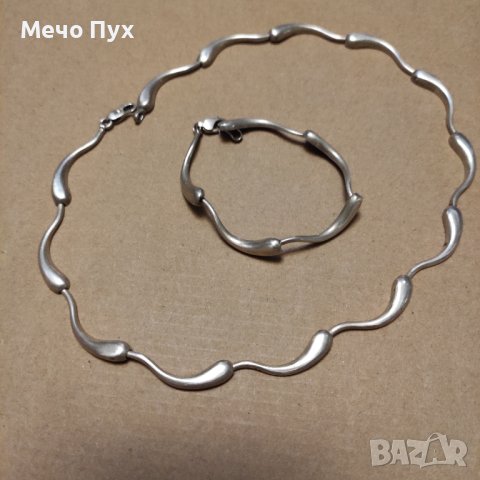 Сребърно двойно колие (187), снимка 9 - Колиета, медальони, синджири - 42392267