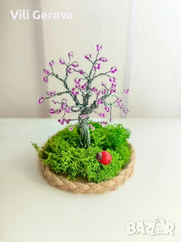 дръвче с мъниста, снимка 4 - Ръчно изработени сувенири - 53644257