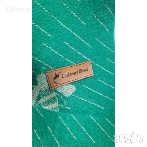 Кашмирен шал на пчели уникален дизайн две лица, снимка 4 - Шалове - 52896291