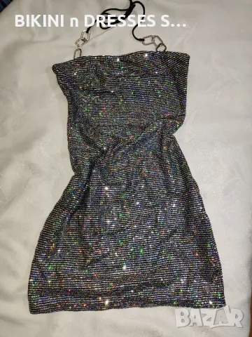 Страхотна сребриста рокля , снимка 6 - Рокли - 36315161