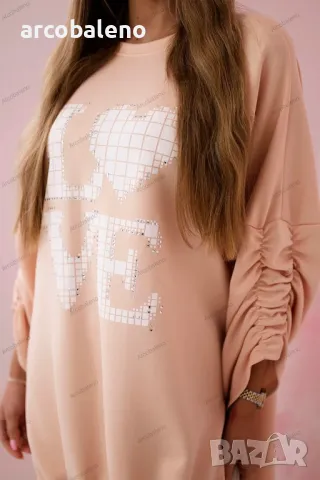 Дамска рокля с по-дълъг гръб и щампа в уличен стил, 9цвята , снимка 5 - Рокли - 49034164