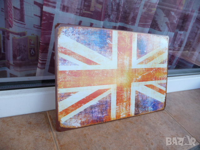 Метална табела знаме Англия Великобритания ретро UK Лондон  , снимка 2 - Декорация за дома - 44751919