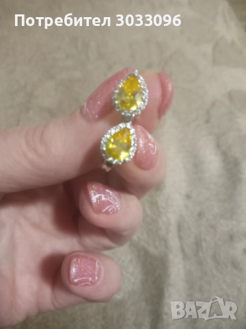 Сребърни обеци, снимка 3 - Бижутерийни комплекти - 52740624