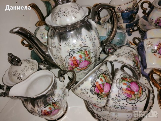 Бароков сервиз за кафе със седеф за двама - от 9 части, снимка 5 - Сервизи - 39162829