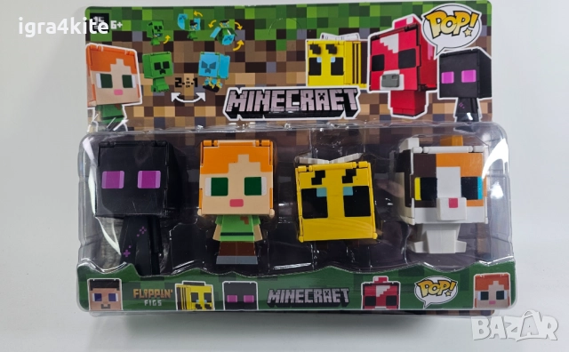 Minecraft Flip 2в1 големи фигурки - нов модел комплекти с герои на Майнкрафт, снимка 3 - Играчки за стая - 52859211