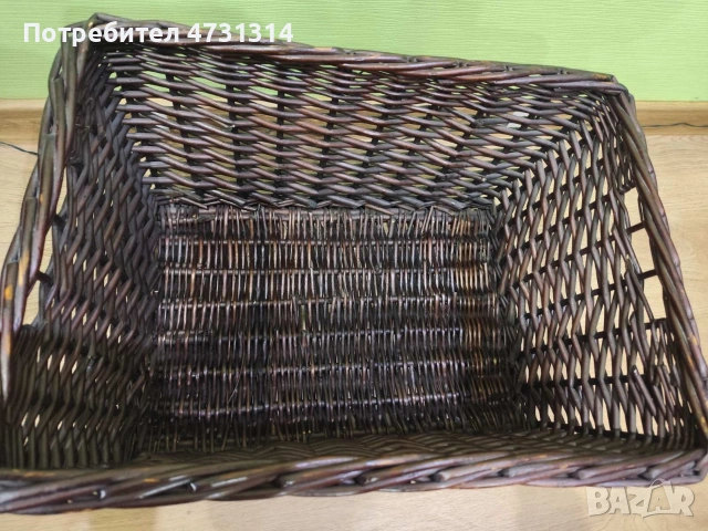 Кош/панер от върба. Размери 55/38/30 см., снимка 3 - Декорация за дома - 53702279