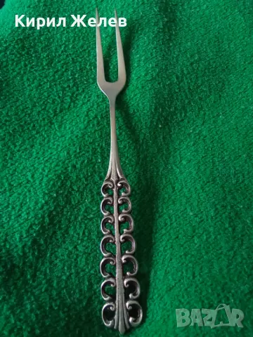 Стара НЕМСКА АЖУРНА КОЛЕКЦИОНЕРСКА ДЕСЕРТНА СРЕБЪРНА ВИЛИЧКА МАСИВНО СРЕБРО 800 ПРОБА 42993, снимка 12 - Колекции - 44317137