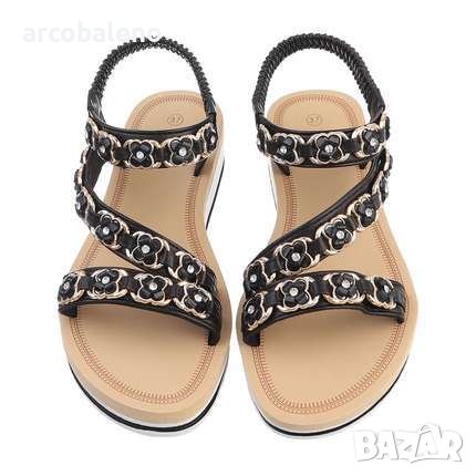 Дамски сандали на клин, снимка 4 - Сандали - 40707535