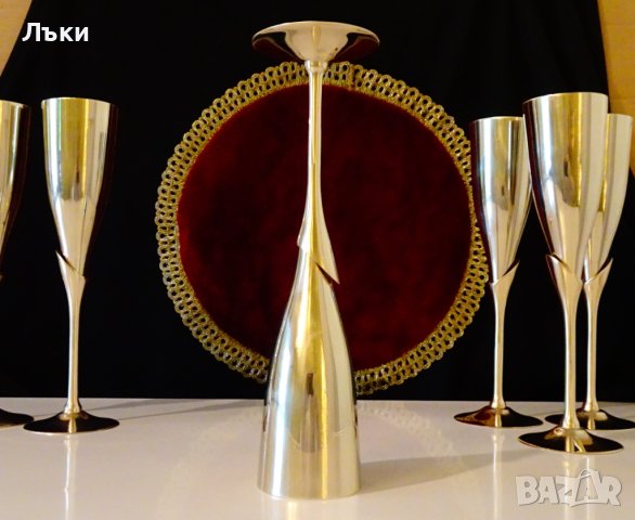 Бронзов бокал,чаша за вино,шампанско,25 см. , снимка 8 - Антикварни и старинни предмети - 41899731