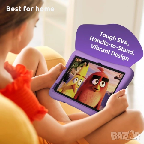 2025 Обновен детски таблет, 10-инчов Android 15 таблет за деца с удароустойчив EVA корпус, снимка 8 - Таблети - 53666276