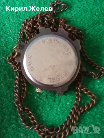 ЧАСОВНИК - МЕДАЛЬОН МЕСИНГ АРТ-ДЕКО СТИЛ с ВЕРИЖКА КВАРЦОВ 12737, снимка 10 - Дамски - 32649487