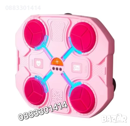 Бокс машина Розова Боксова игра с музика и светлини + ръкавици , снимка 4 - Фитнес уреди - 52712766