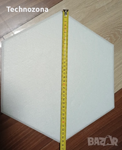 Комплект от 12 бр. шестоъгълни самозалепващи акустични панели Модерен дизайн • Абсорбира шум • Намал, снимка 2 - Други - 53406560