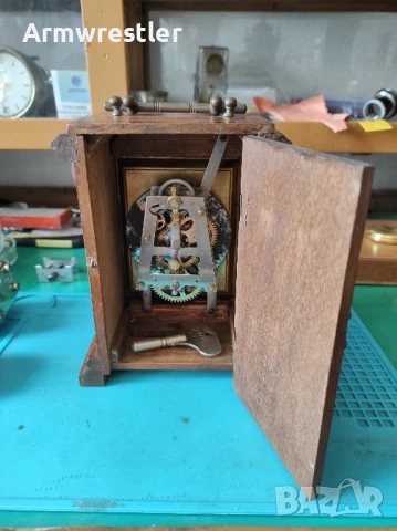 Стар Немски Часовник Хамбург Американ, снимка 7 - Антикварни и старинни предмети - 51391324