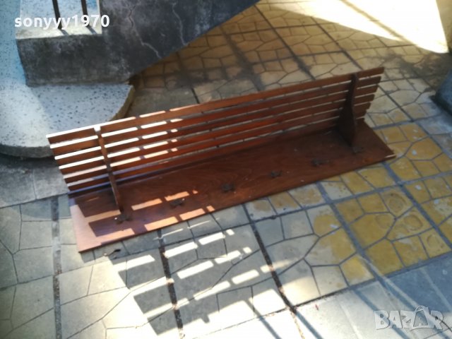 стара дървена закачалка 124х28х24см 0109210926, снимка 3 - Антикварни и старинни предмети - 33987566