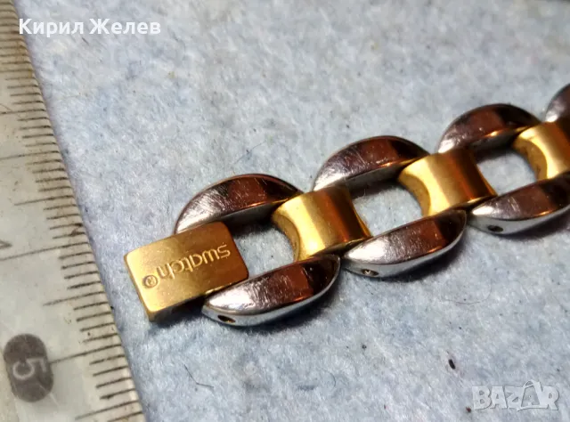 SWATCH AG 2001 SWISS Марков ШВЕЙЦАРСКИ КВАРЦОВ ЧАСОВНИК КРАСИВ СТИЛЕН БЛАГОРОДНА СТОМАНА 48699, снимка 13 - Дамски - 48075539