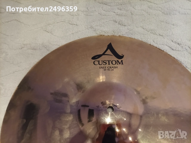 Краш чинел Zildjian A Custom Fast Crash 18", снимка 2 - Ударни инструменти - 53058226