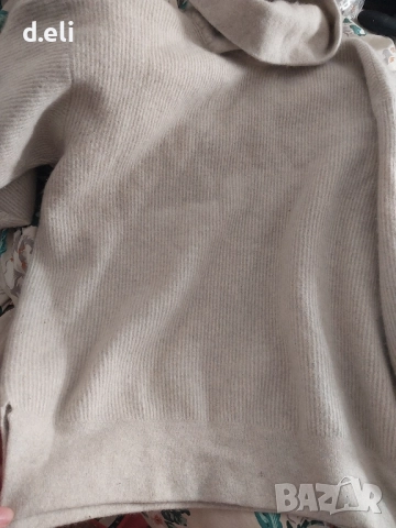 IRIS VON ARNIM Original Size M 100% Кашмир Страхотен поло пуловер, снимка 5 - Блузи с дълъг ръкав и пуловери - 51716811