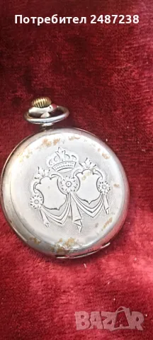 Голям немски сребърен часовник , снимка 7 - Джобни - 47803602